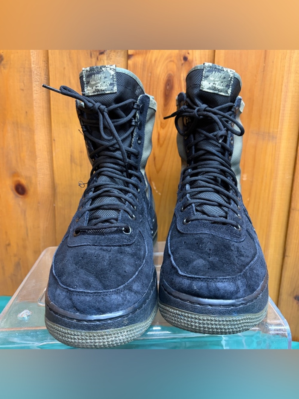 Nike SF Air Force 1 High Black Medium Olive 864024-004 Men's Sz 12 Special Field - Picture 2 of 10